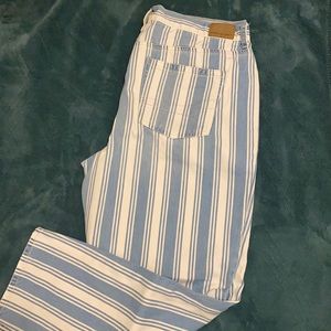 American Eagle striped mom jeans